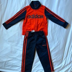Adidas Track suit navy & Orange